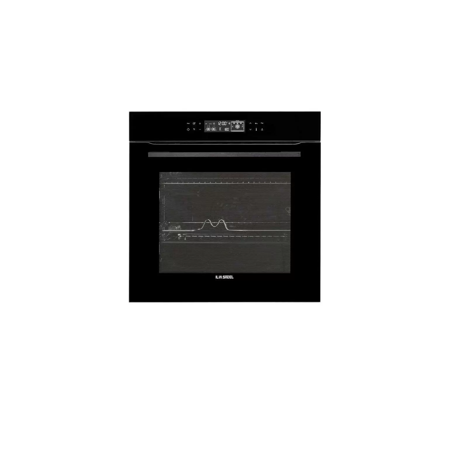 فر توکار 90 لیتر تمام برقی شیشه ای IO_110 مشکی ایلیا استیل کد:019157